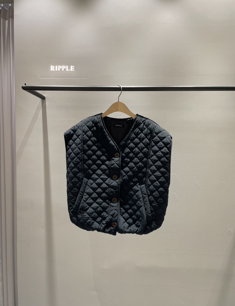 RIPPLE韓國代購㊣女士新品25秋冬真品職業推薦人氣馬甲絎縫RIPPLE馬甲圖色2