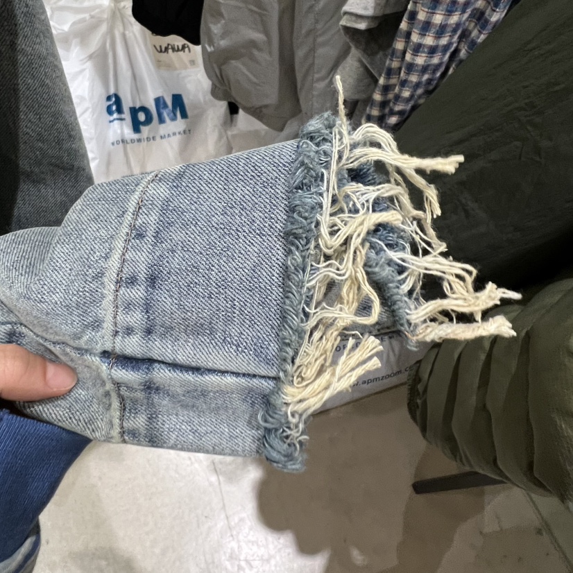 SELF SERVICE韓國直郵㊣女士新品時尚職業休閑人氣25秋冬牛仔褲SELF SERVICE牛仔褲