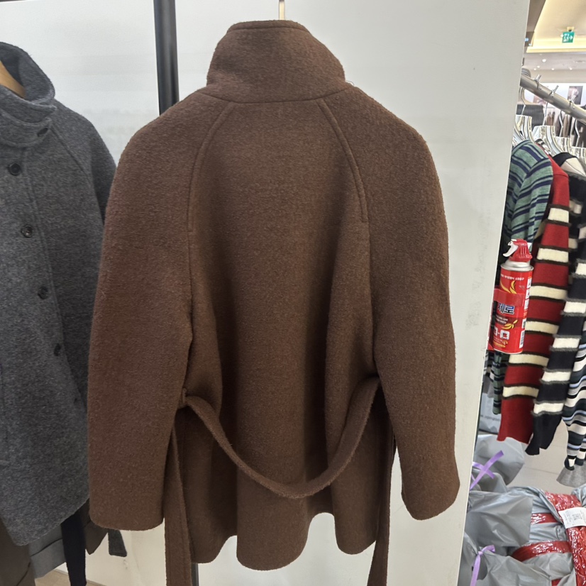 3 ANOTHER韓國直郵㊣女士新品休閑真品熱賣夾克含腰帶高領3 ANOTHER夾克