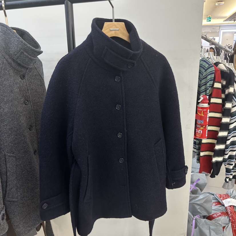 3 ANOTHER韓國直郵㊣女士新品休閑真品熱賣夾克含腰帶高領3 ANOTHER夾克圖色3