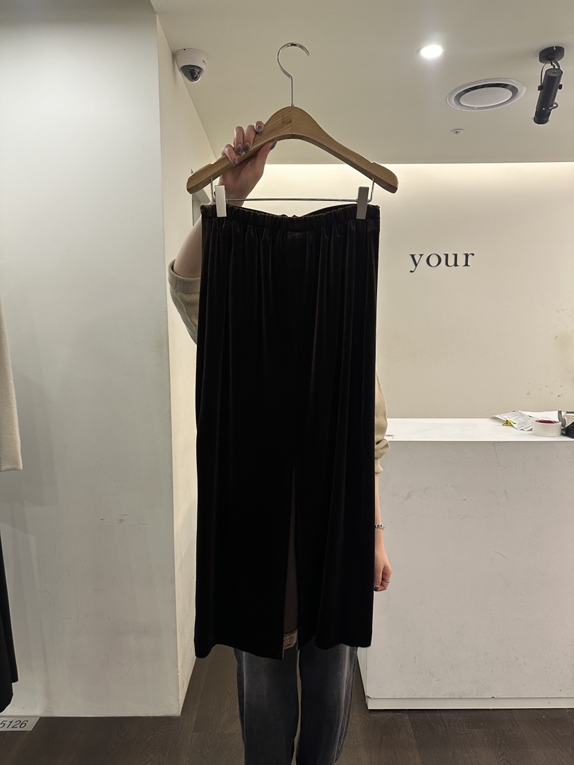 YOUR-P東大門㊣直郵女裝新品25秋冬熱賣人氣真品長裙天鵝絨YOUR-P長裙