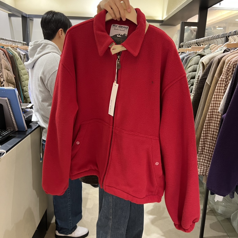 SELF SERVICE東大門㊣實拍女士新款人氣熱賣職業夾克羊毛拉鏈SELF SERVICE夾克
