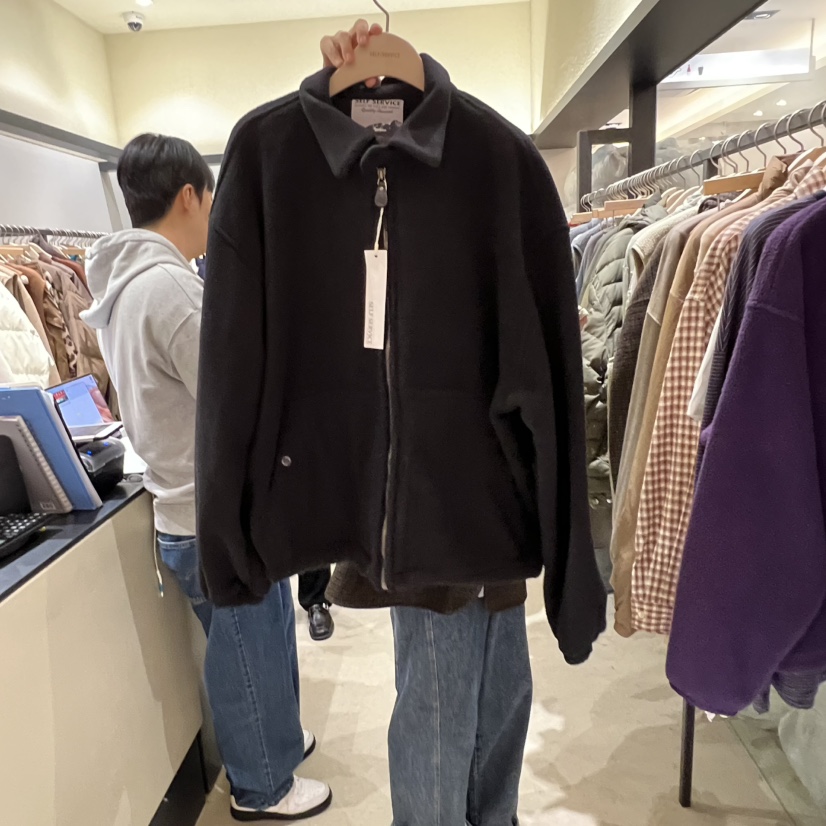 SELF SERVICE東大門㊣實拍女士新款人氣熱賣職業夾克羊毛拉鏈SELF SERVICE夾克圖色3