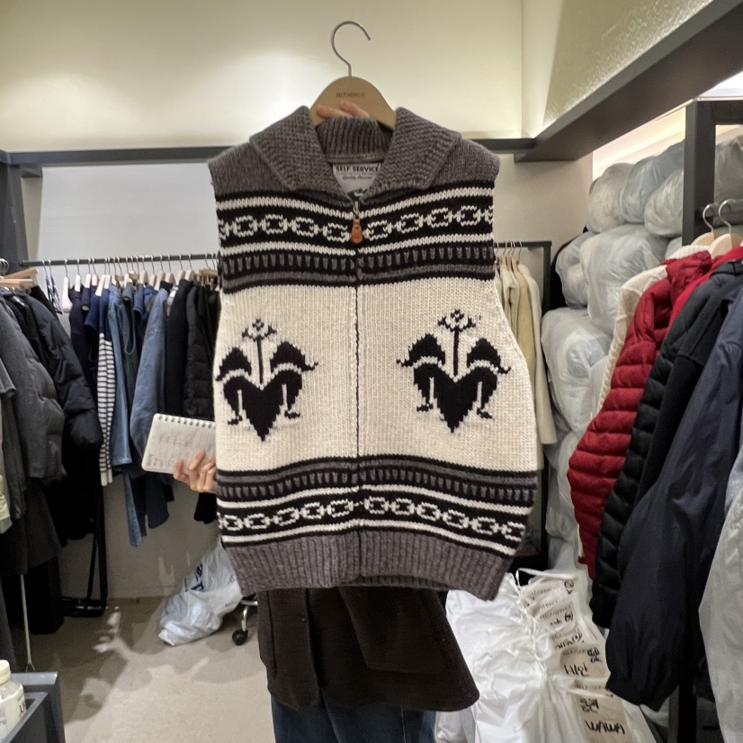 SELF SERVICE東大門㊣直郵女裝新款熱賣休閑時尚25秋冬馬甲SELF SERVICE馬甲