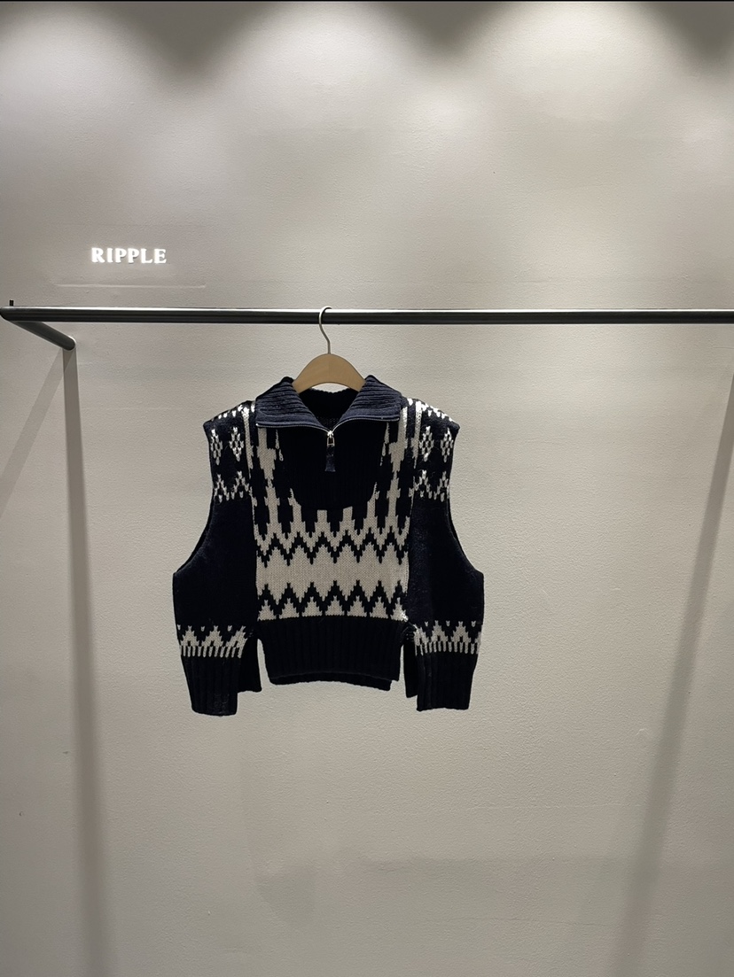 RIPPLE韓國直郵㊣女裝新品時尚真品職業休閑人氣推薦25秋冬馬甲RIPPLE馬甲圖色3