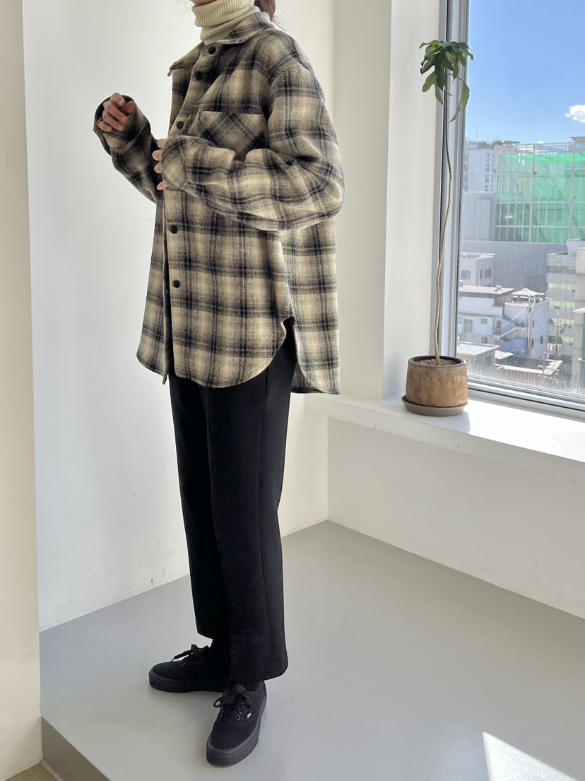 URBANE cloth韓國代購㊣女士新款時尚熱賣人氣襯衫蕾絲衫格紋URBANE cloth襯衫/蕾絲衫