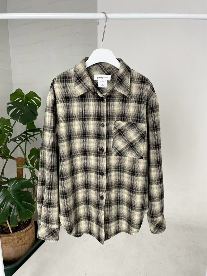 URBANE cloth韓國代購㊣女士新款時尚熱賣人氣襯衫蕾絲衫格紋URBANE cloth襯衫/蕾絲衫