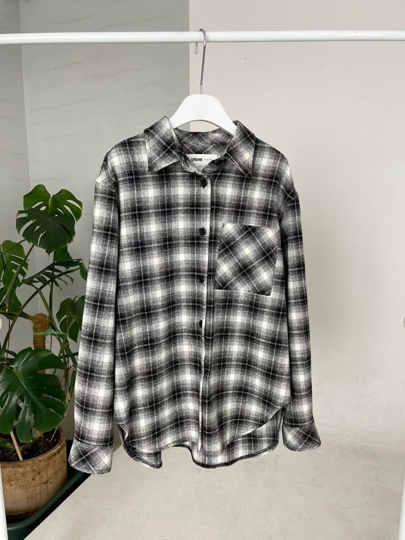 URBANE cloth韓國代購㊣女士新款時尚熱賣人氣襯衫蕾絲衫格紋URBANE cloth襯衫/蕾絲衫圖色2