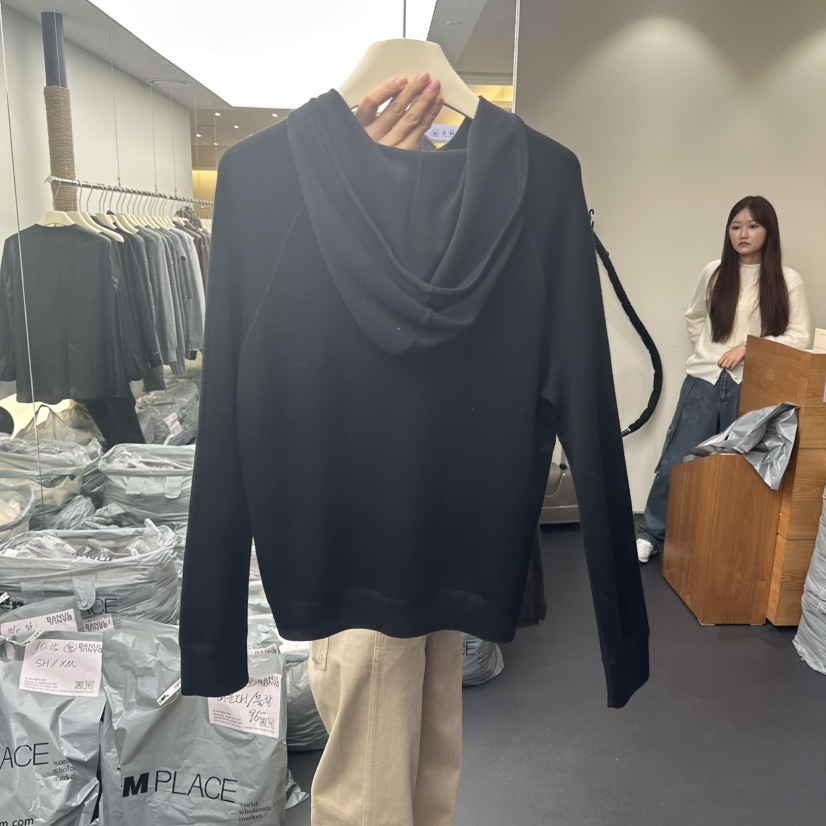 BANUL韓國直郵㊣女士新品25秋冬休閑職業真品針織衫連帽針織衫BANUL針織衫