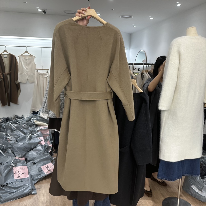 LEWIN東大門㊣直郵女裝新品熱賣時尚25秋冬休閑人氣長款風衣LEWIN長款風衣