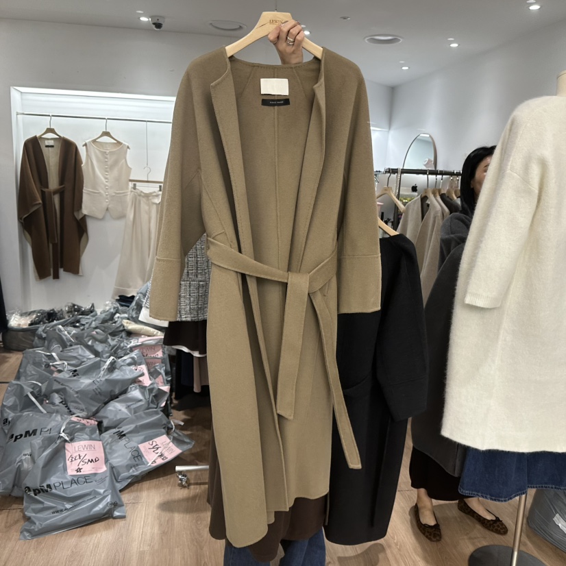 LEWIN東大門㊣直郵女裝新品熱賣時尚25秋冬休閑人氣長款風衣LEWIN長款風衣圖色1