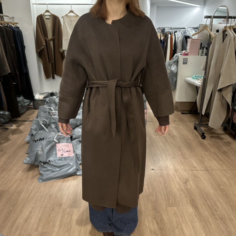 LEWIN東大門㊣直郵女裝新品熱賣時尚25秋冬休閑人氣長款風衣LEWIN長款風衣圖色3