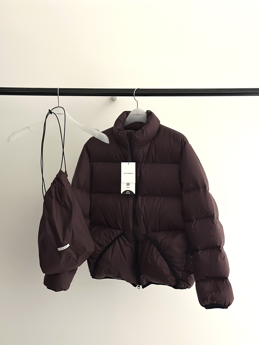 ANDTERRACE韓國代購㊣女裝新品時尚短款羽絨服含包填充鵝絨ANDTERRACE短款羽絨服圖色2
