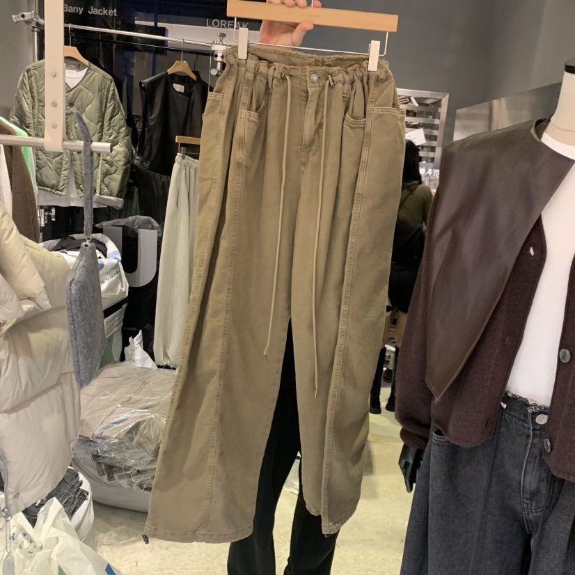 BANY ANCO韓國代購㊣女士新款真品時尚推薦人氣休閑褲工裝褲BANY ANCO休閑褲