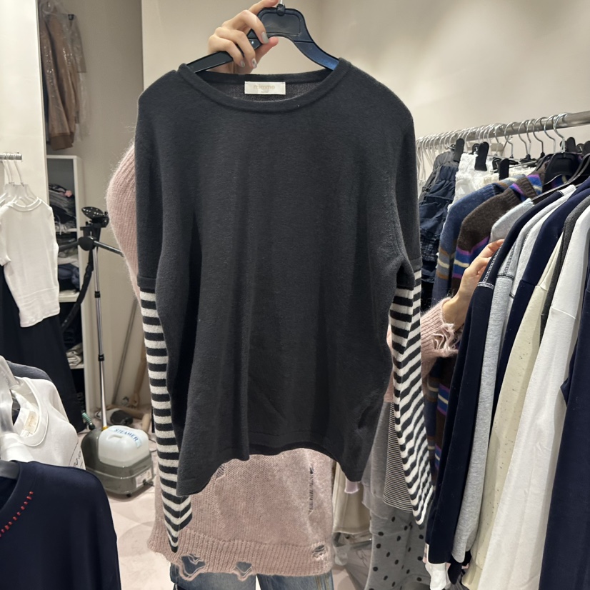 MIMME韓國直郵㊣女士新品休閑推薦時尚真品25秋冬長袖T恤假兩件MIMME長袖T恤圖色2