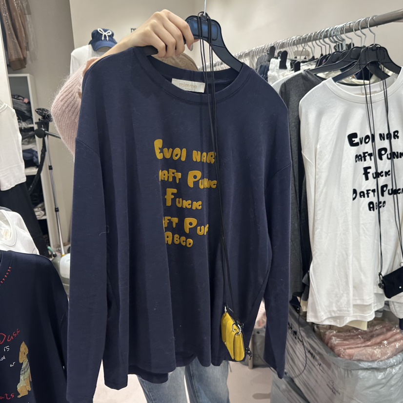 MIMME東大門㊣直郵女裝新品真品推薦職業熱賣25秋冬長袖T恤MIMME長袖T恤圖色2