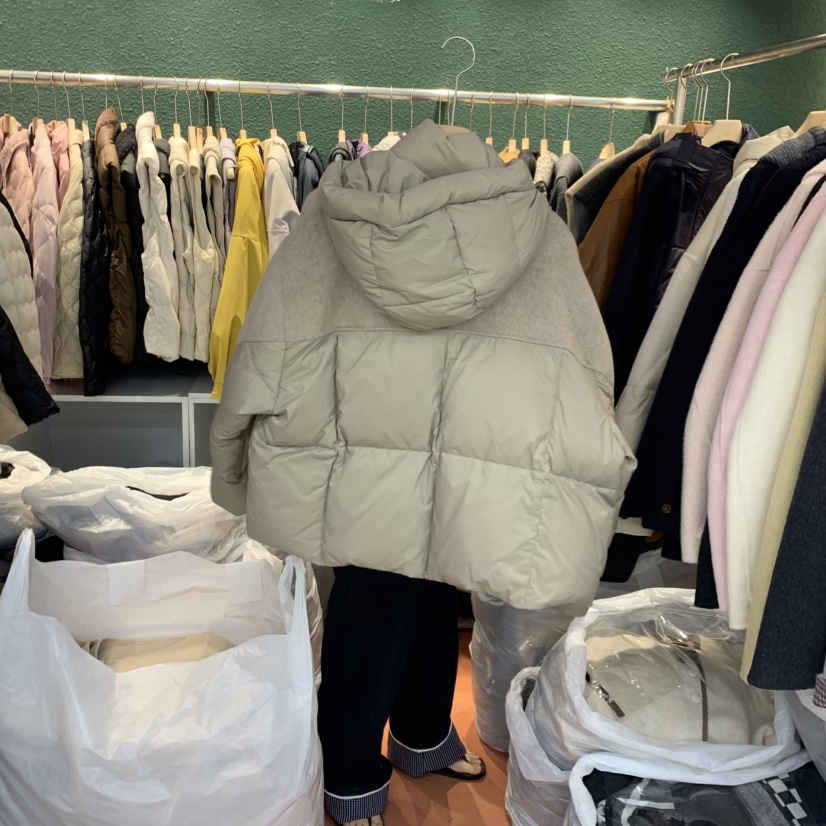 SIMPLE PARK/WMSTORY東大門㊣實拍女裝新款熱賣短款羽絨服填充SIMPLE PARK/WMSTORY短款羽絨服