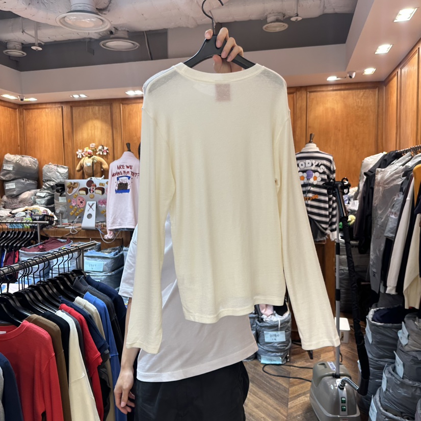 GARMENT-P東大門㊣代購女裝新品人氣推薦休閑長袖T恤天絲羊毛GARMENT長袖T恤