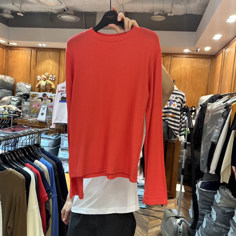 GARMENT-P東大門㊣代購女裝新品人氣推薦休閑長袖T恤天絲羊毛GARMENT長袖T恤圖色2