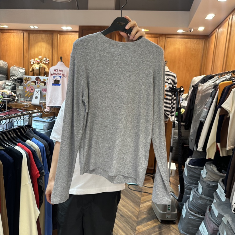 GARMENT-P東大門㊣代購女裝新品人氣推薦休閑長袖T恤天絲羊毛GARMENT長袖T恤圖色4