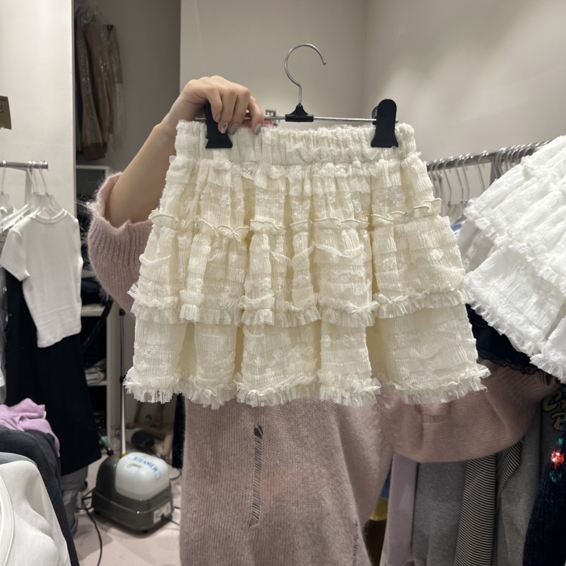 MIMME韓國直郵㊣女裝新品推薦職業休閑熱賣裙褲荷葉邊雪紡褶皺MIMME裙褲圖色3