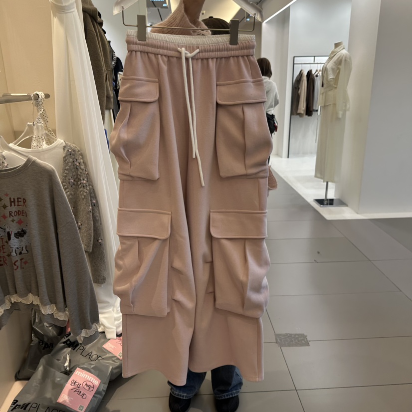 MIMME韓國代購㊣女士新款時尚熱賣休閑真品25秋冬休閑褲口袋加絨MIMME休閑褲圖色3
