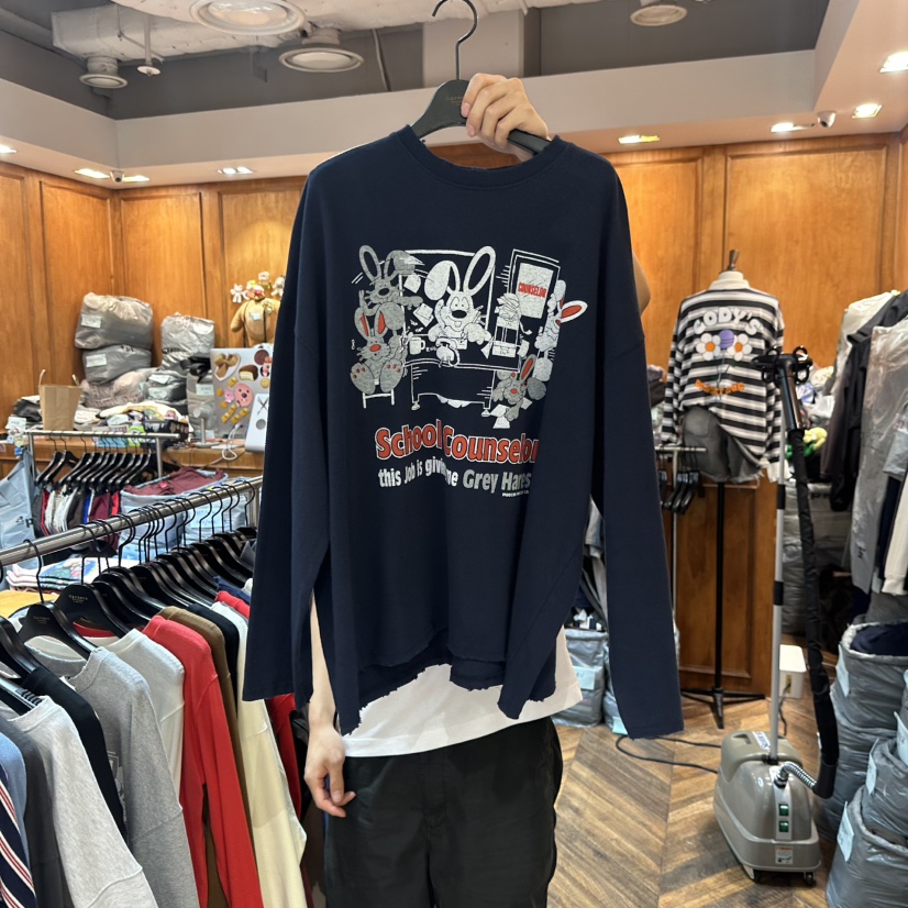GARMENT-P韓國代購㊣女裝新款熱賣真品時尚職業長袖T恤兔子GARMENT長袖T恤圖色3