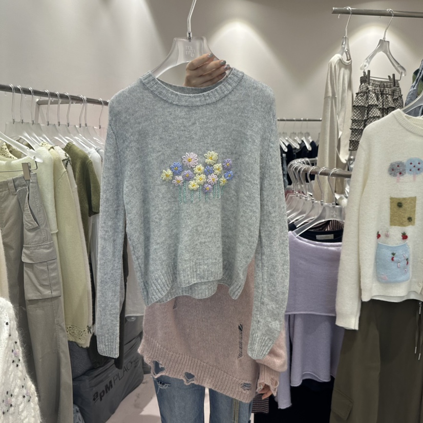 MIMME韓國直郵㊣女裝新品25秋冬真品休閑時尚職業推薦針織衫MIMME針織衫圖色2