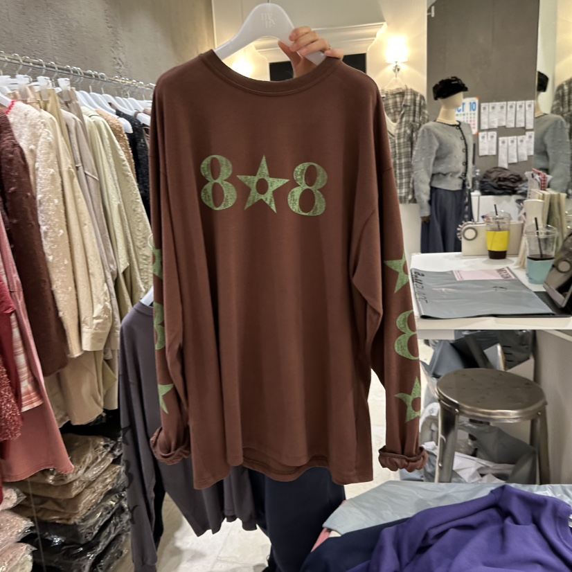 MIXXIN東大門㊣代購女裝新品真品休閑25秋冬推薦人氣長袖T恤MIXXIN長袖T恤圖色2