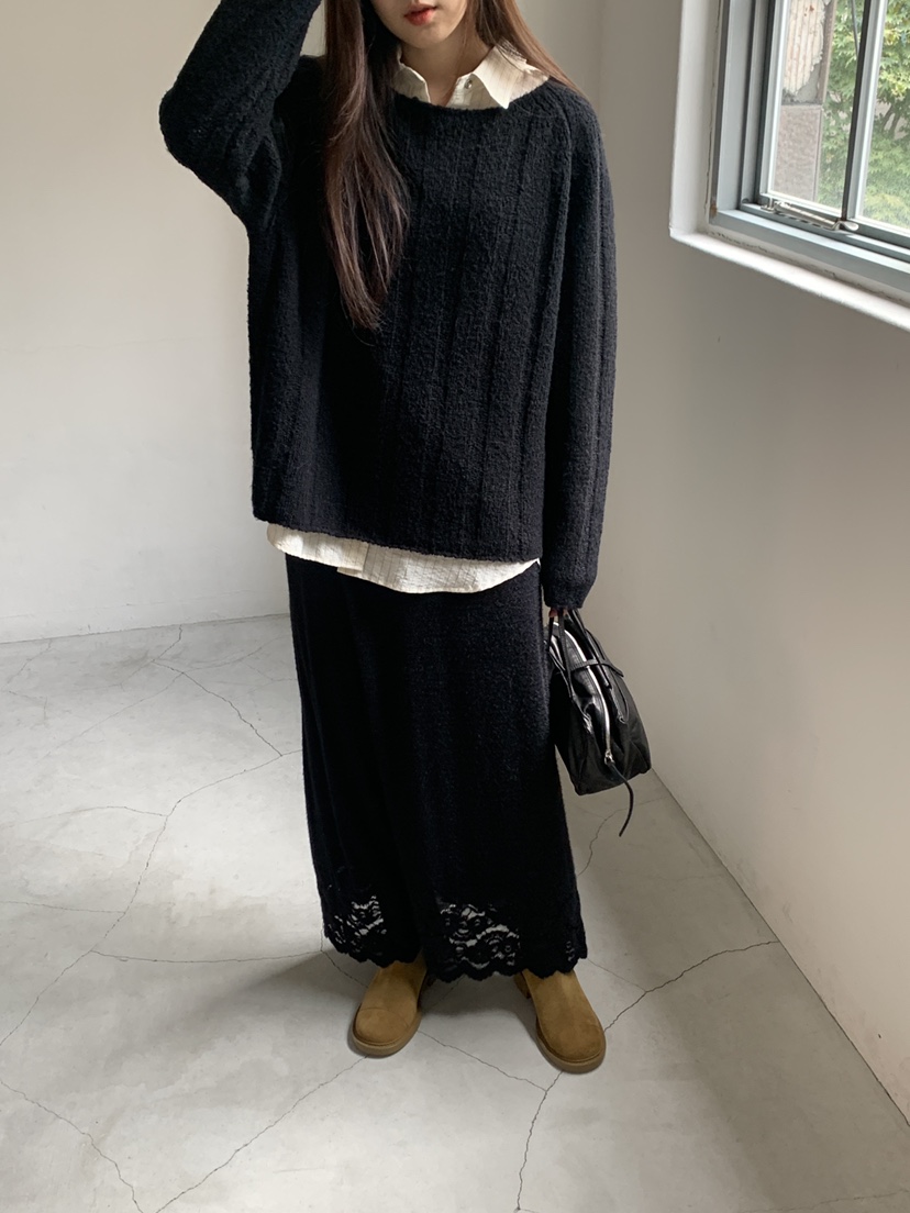 LOGARDEN韓國直郵㊣女裝新款真品時尚休閑25秋冬推薦人氣長裙LO GARDEN長裙
