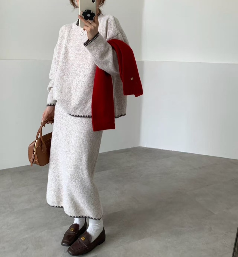 CRONG東大門㊣實拍女士新品休閑時尚熱賣職業推薦25秋冬套裝寬松CRONG套裝