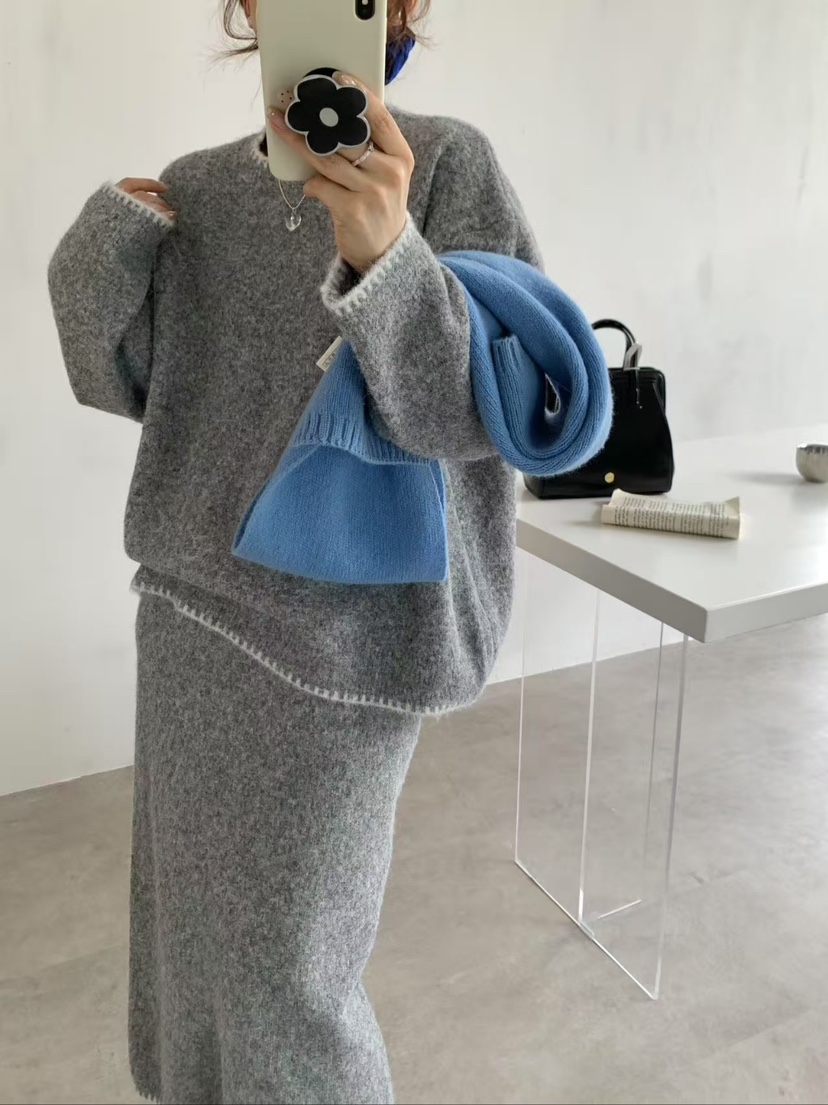 CRONG東大門㊣實拍女士新品休閑時尚熱賣職業推薦25秋冬套裝寬松CRONG套裝