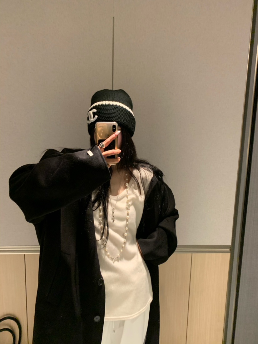 VIRKIN東大門㊣代購女裝新款25秋冬休閑中長款大衣手工制作VIRKIN中長款大衣