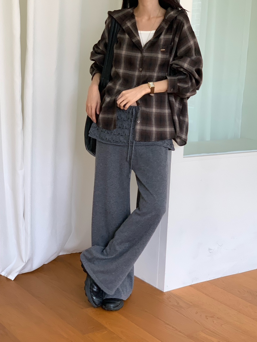 DE GO YOU東大門㊣代購女裝新款休閑人氣推薦襯衫蕾絲衫連帽DE GO YOU襯衫/蕾絲衫