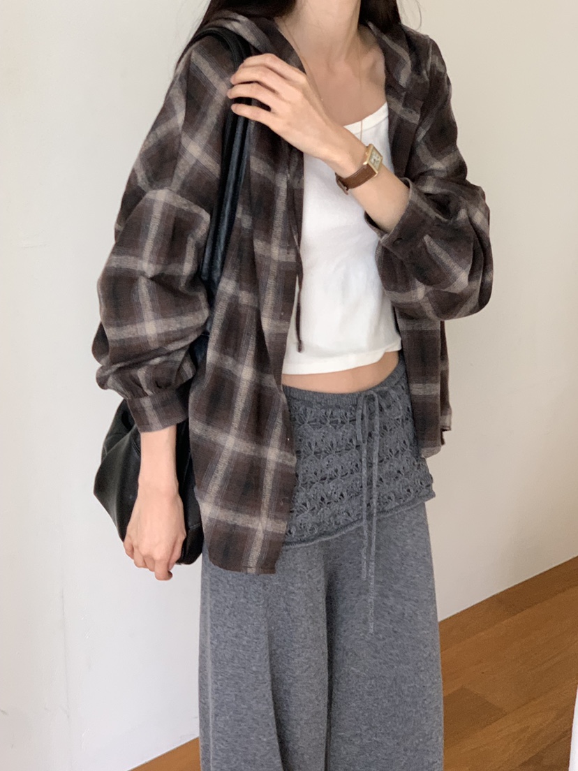 DE GO YOU東大門㊣代購女裝新款休閑人氣推薦襯衫蕾絲衫連帽DE GO YOU襯衫/蕾絲衫