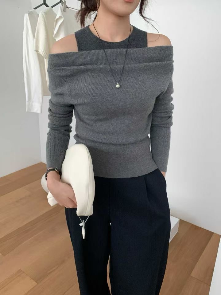 LOVEMEMORE東大門㊣代購女裝新款人氣25秋冬職業休閑針織衫LOVEMEMORE針織衫圖色3