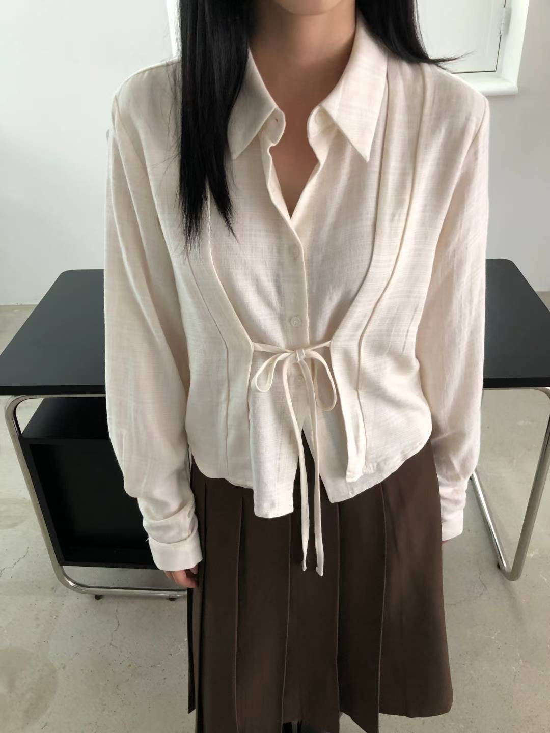 M.STORY韓國直郵㊣女士新品休閑時尚真品職業人氣襯衫蕾絲衫M.STORY襯衫/蕾絲衫