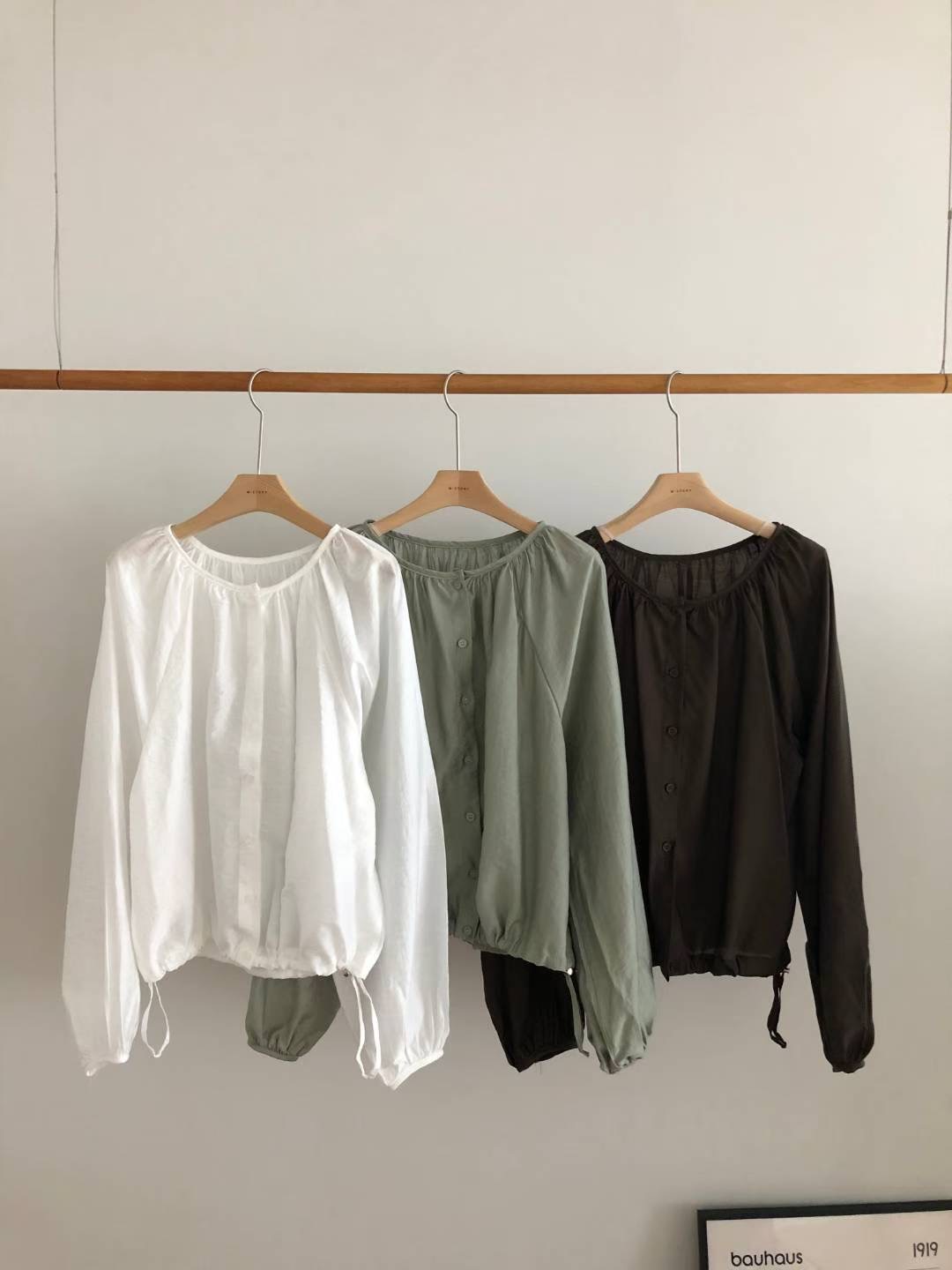 M.STORY韓國直郵㊣女裝新品熱賣時尚人氣25秋冬襯衫蕾絲衫M.STORY襯衫/蕾絲衫