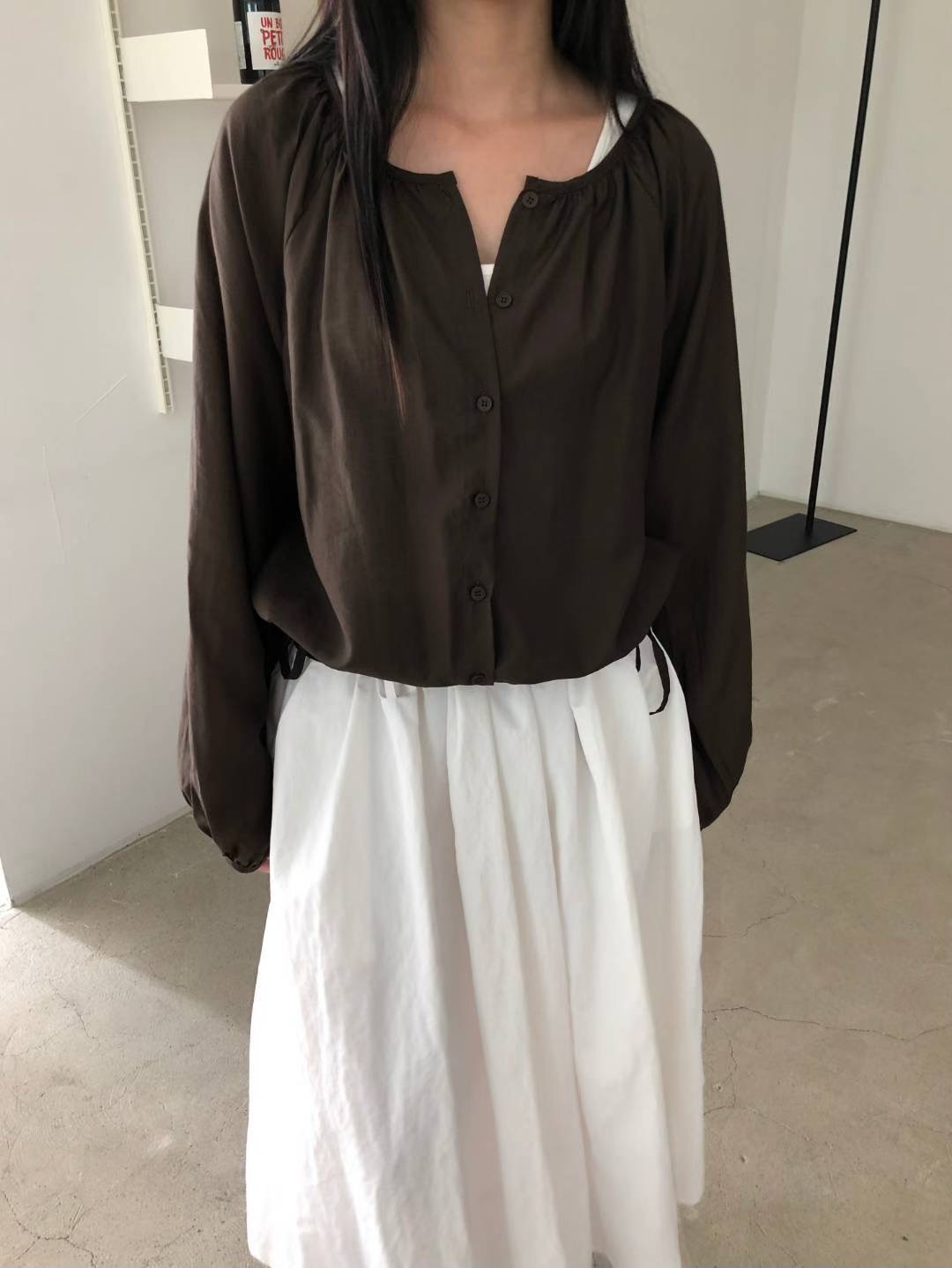 M.STORY韓國直郵㊣女裝新品熱賣時尚人氣25秋冬襯衫蕾絲衫M.STORY襯衫/蕾絲衫圖色3