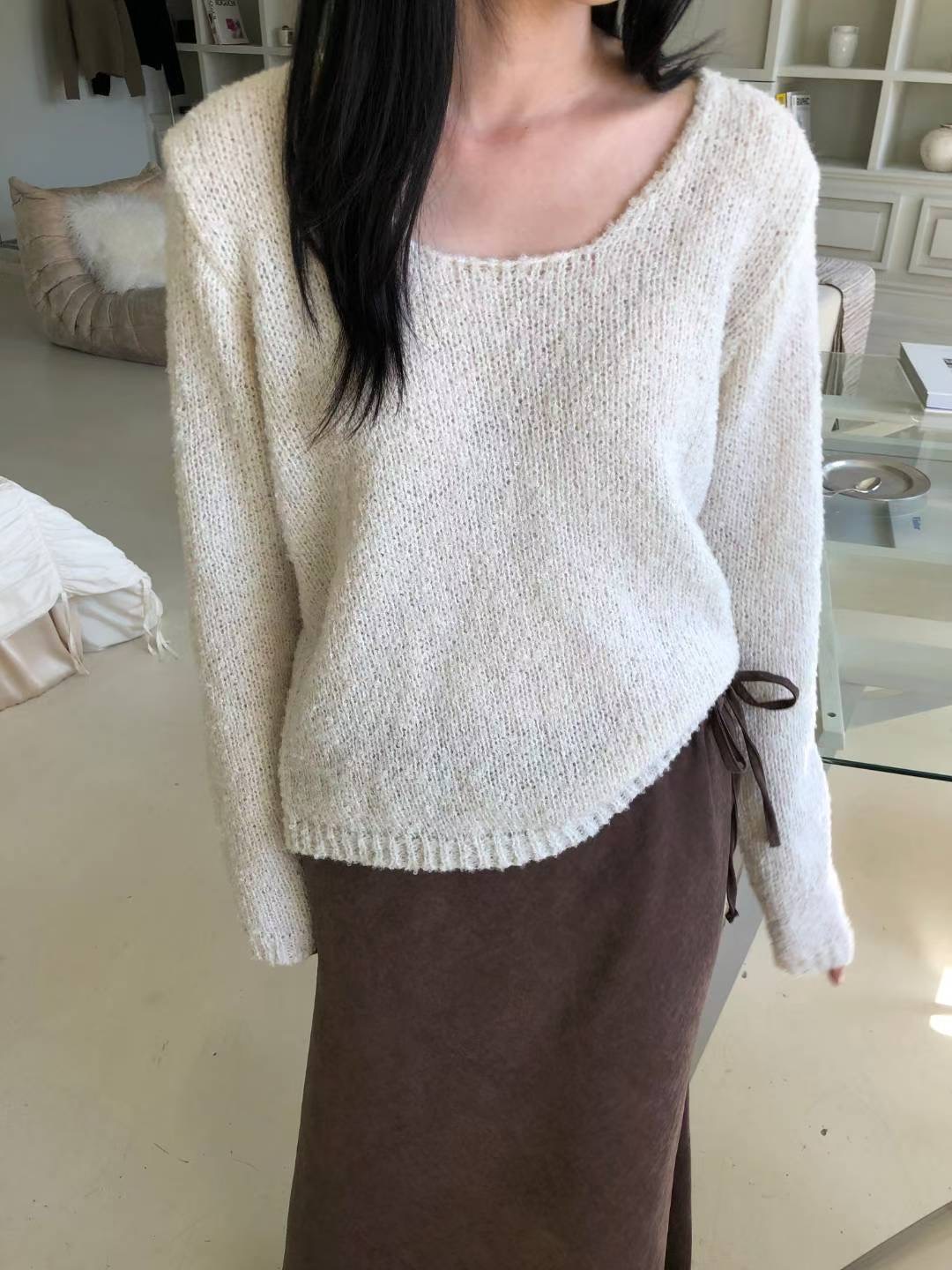 M.STORY東大門㊣實拍女士新款推薦時尚真品人氣職業針織衫M.STORY針織衫圖色2