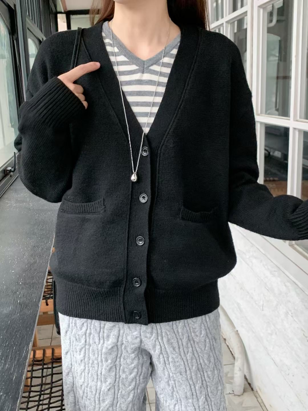 BRUNCH-OT東大門㊣代購女士新款人氣休閑25秋冬針織衫羊毛開衫BRUNCH-OT針織衫圖色3