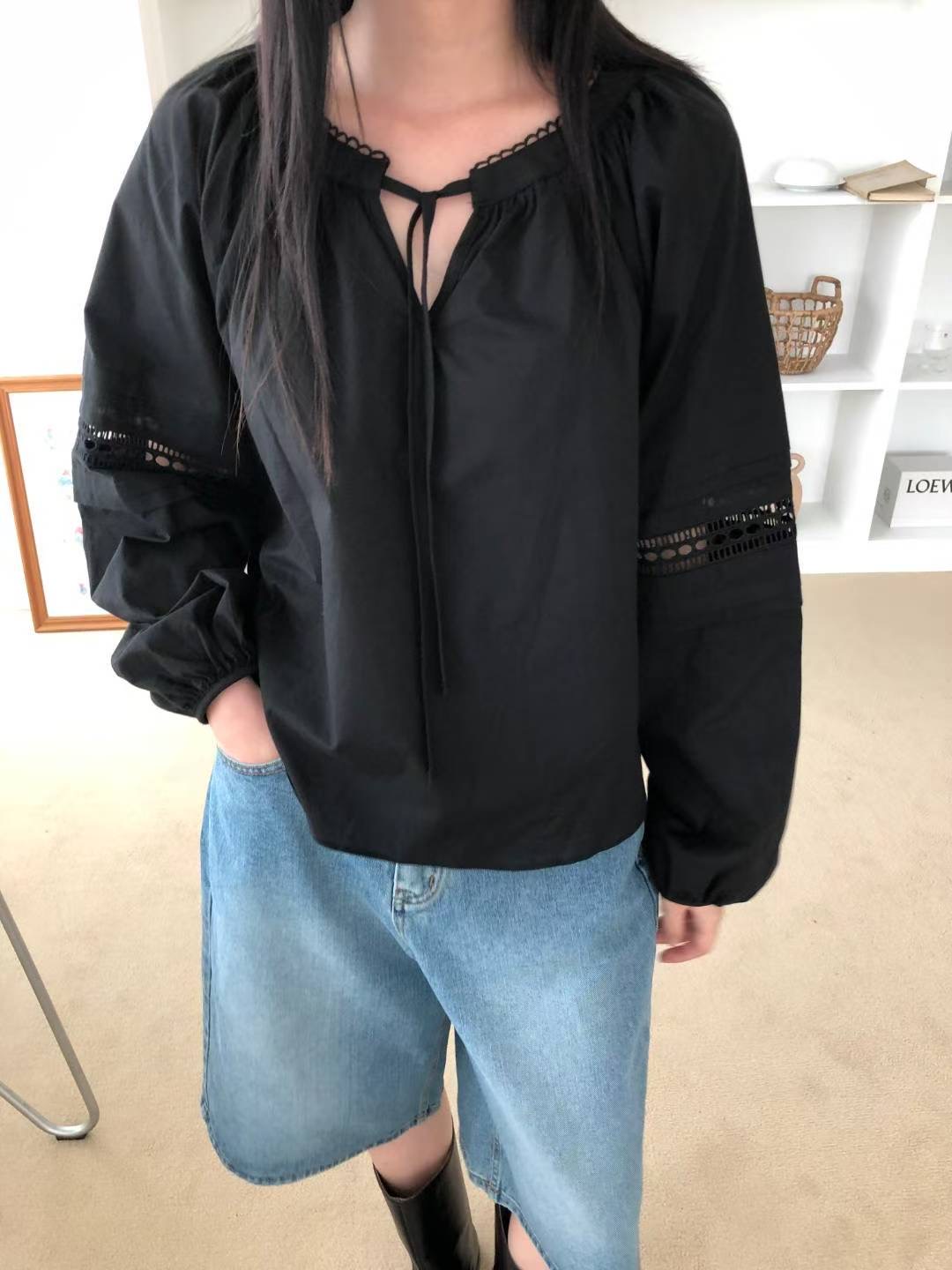M.STORY東大門㊣實拍女士新品時尚真品推薦休閑襯衫蕾絲衫M.STORY襯衫/蕾絲衫圖色2