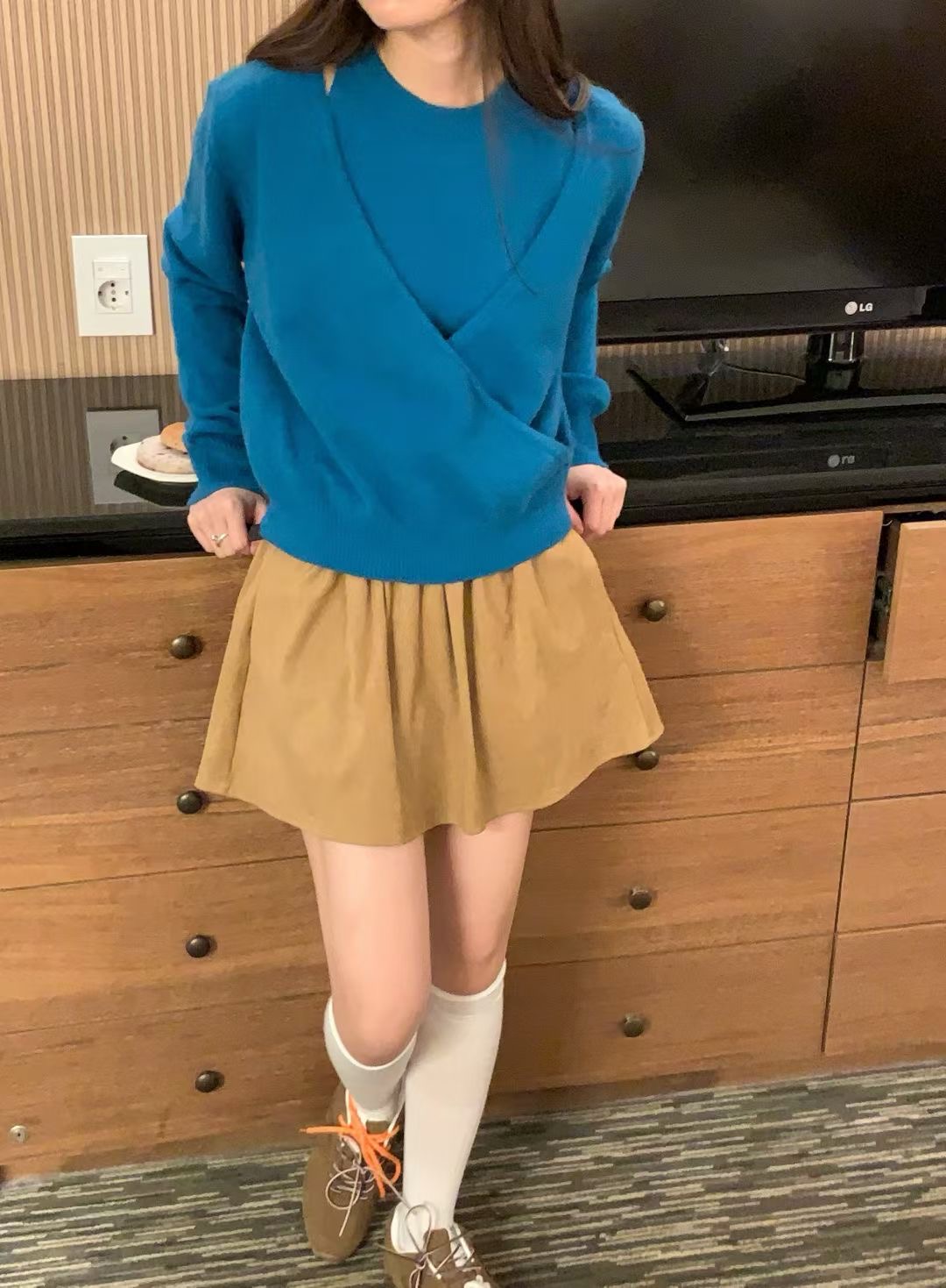 LOVEMEMORE東大門㊣直郵女士新款時尚真品休閑25秋冬針織衫LOVEMEMORE針織衫圖色2