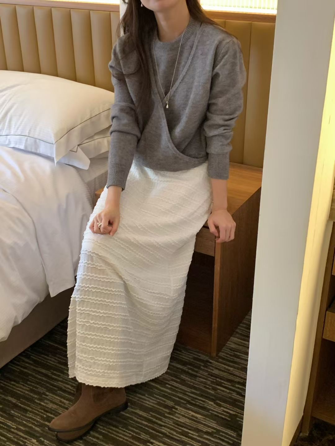 LOVEMEMORE東大門㊣直郵女士新款時尚真品休閑25秋冬針織衫LOVEMEMORE針織衫圖色3