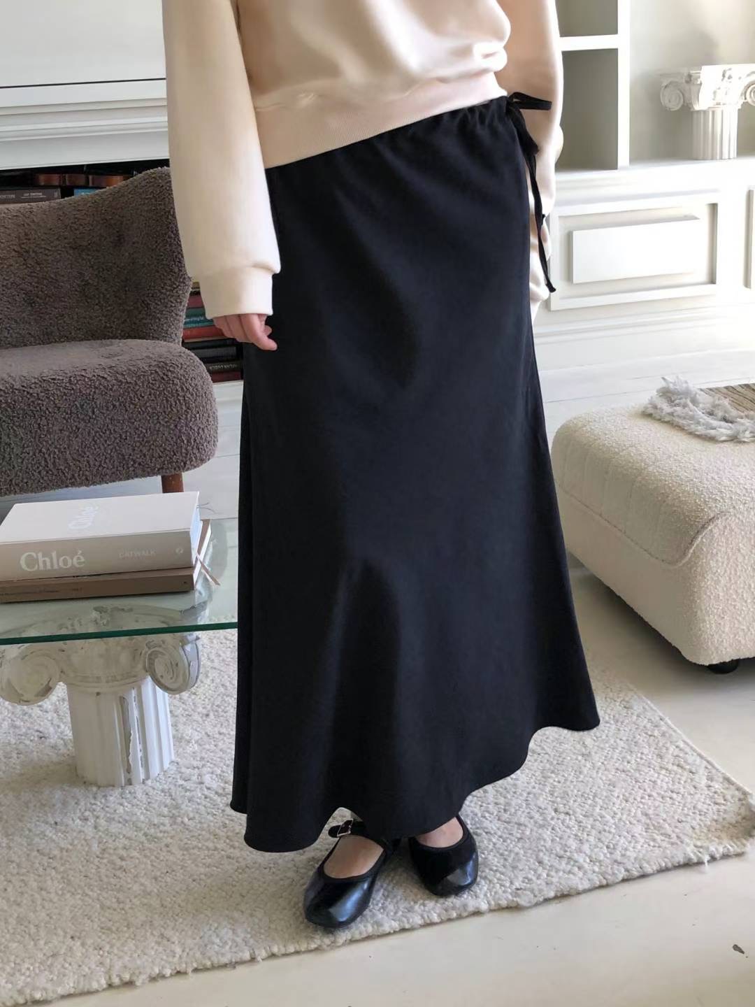 M.STORY東大門㊣實拍女士新款推薦熱賣時尚人氣職業休閑長裙M.STORY長裙圖色3