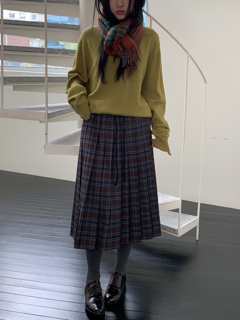 MURMUR東大門㊣直郵女裝新款推薦時尚真品職業25秋冬長裙褶皺MURMUR長裙