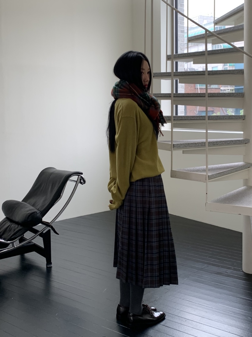 MURMUR東大門㊣直郵女裝新款推薦時尚真品職業25秋冬長裙褶皺MURMUR長裙
