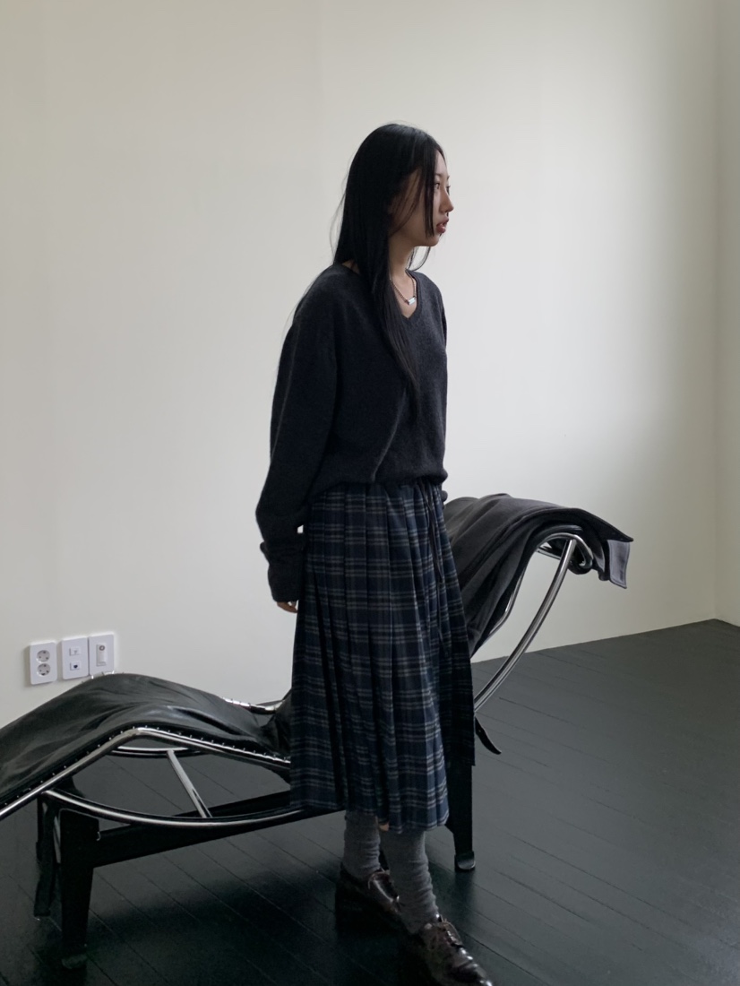 MURMUR東大門㊣直郵女裝新款推薦時尚真品職業25秋冬長裙褶皺MURMUR長裙