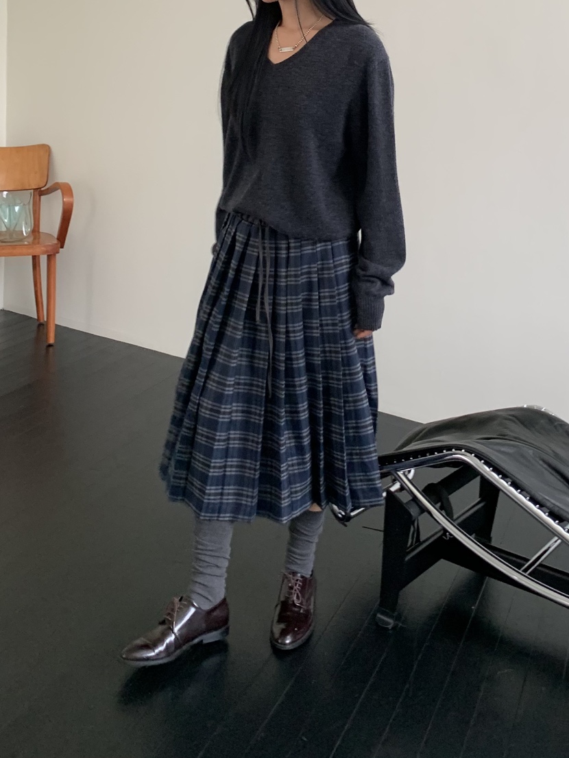 MURMUR東大門㊣直郵女裝新款推薦時尚真品職業25秋冬長裙褶皺MURMUR長裙