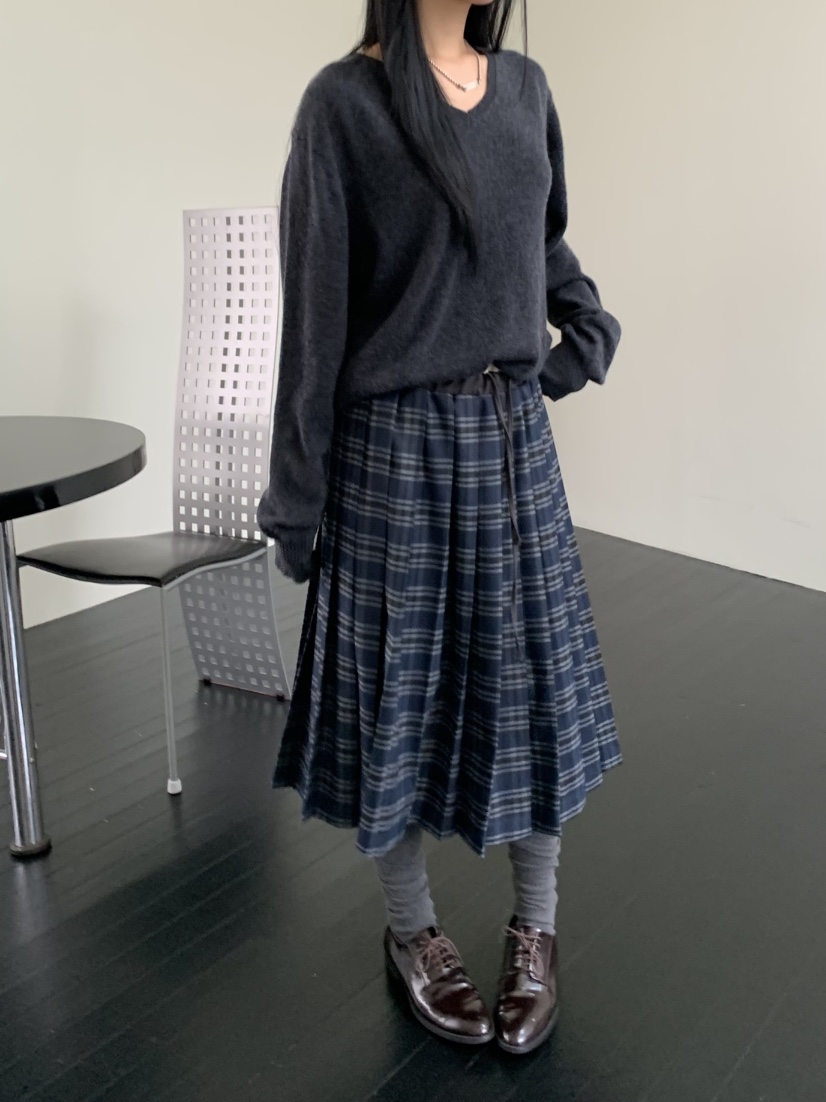 MURMUR東大門㊣直郵女裝新款推薦時尚真品職業25秋冬長裙褶皺MURMUR長裙